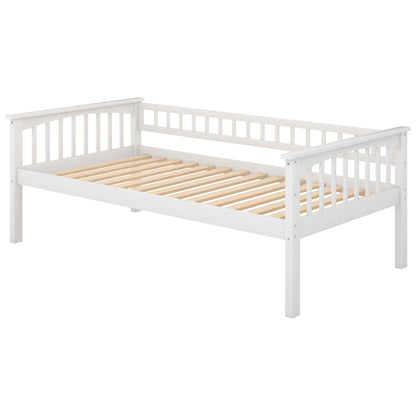 Twin Bunk Bed with Drawers White