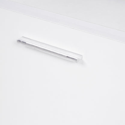 Modern LED TV Stand with Drawers – Gloss White
