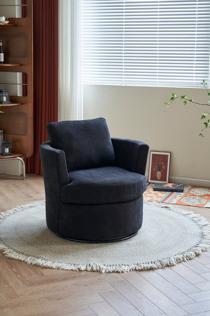 Rotating Club Chair Black