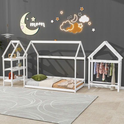 Twin House Bed White