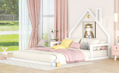 Full Platform Bed White