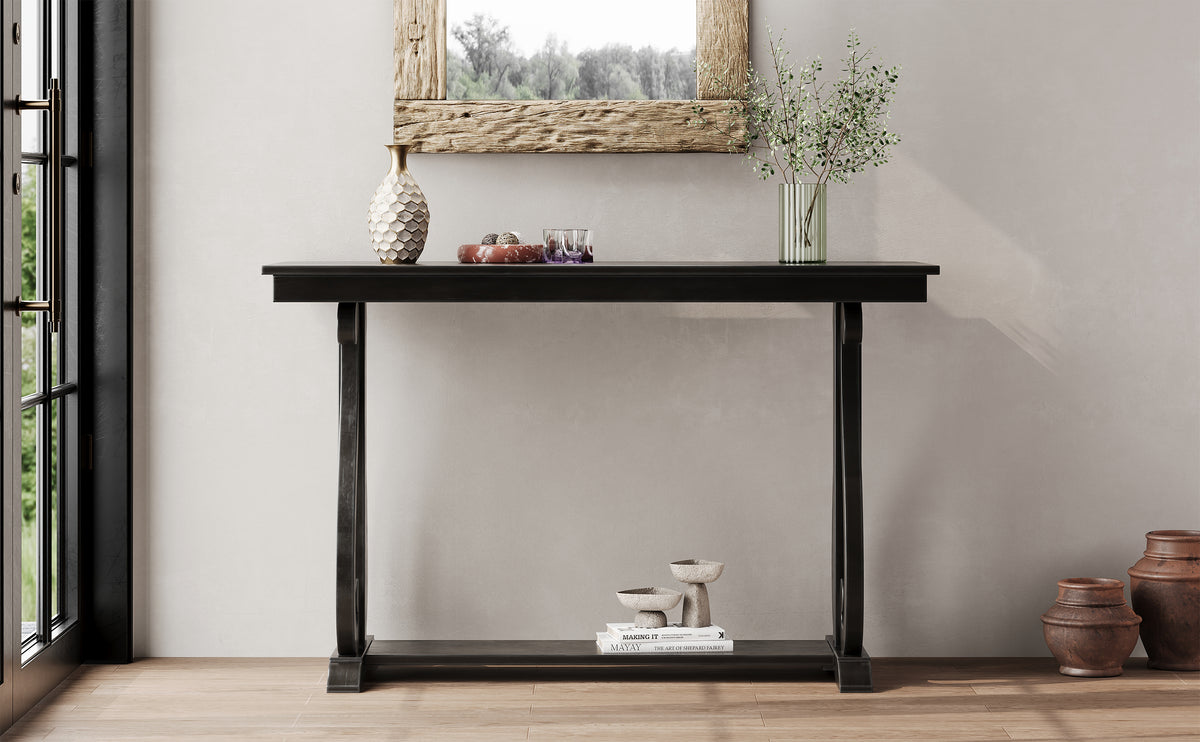 Rustic Console Table Black
