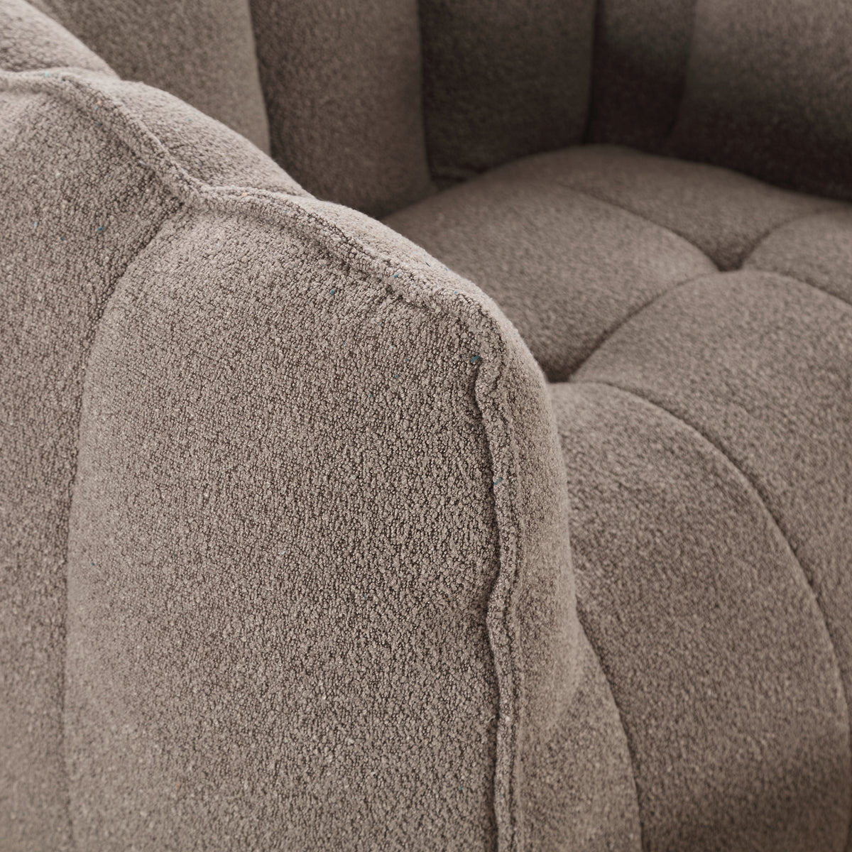 Soft Bean Bag Chair with Footstool Beige