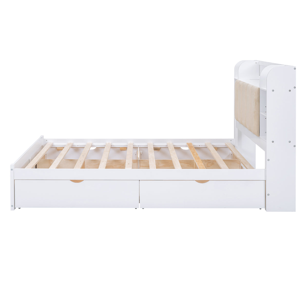 Wood Queen Platform Bed White