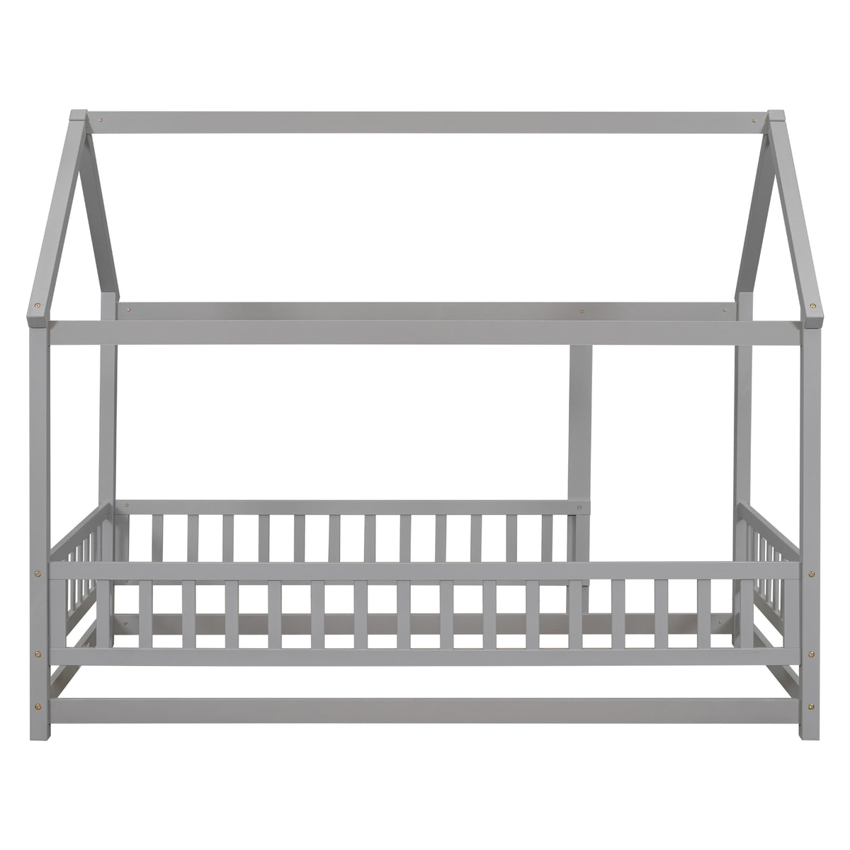 Twin Floor Bed Grey