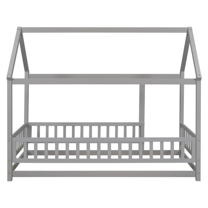 Twin Floor Bed Grey
