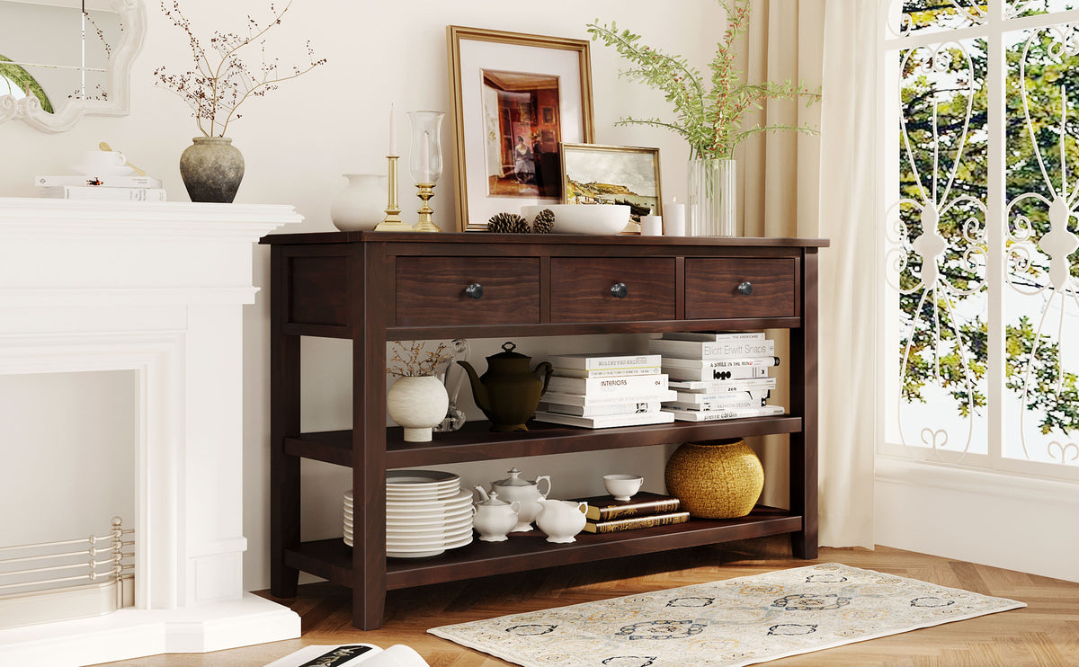 Retro Console Table Pine