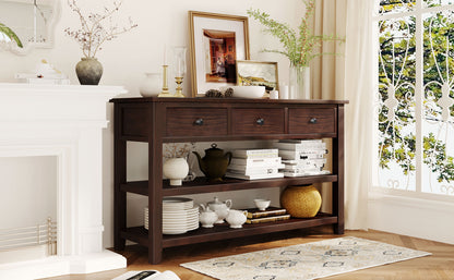Retro Console Table Pine