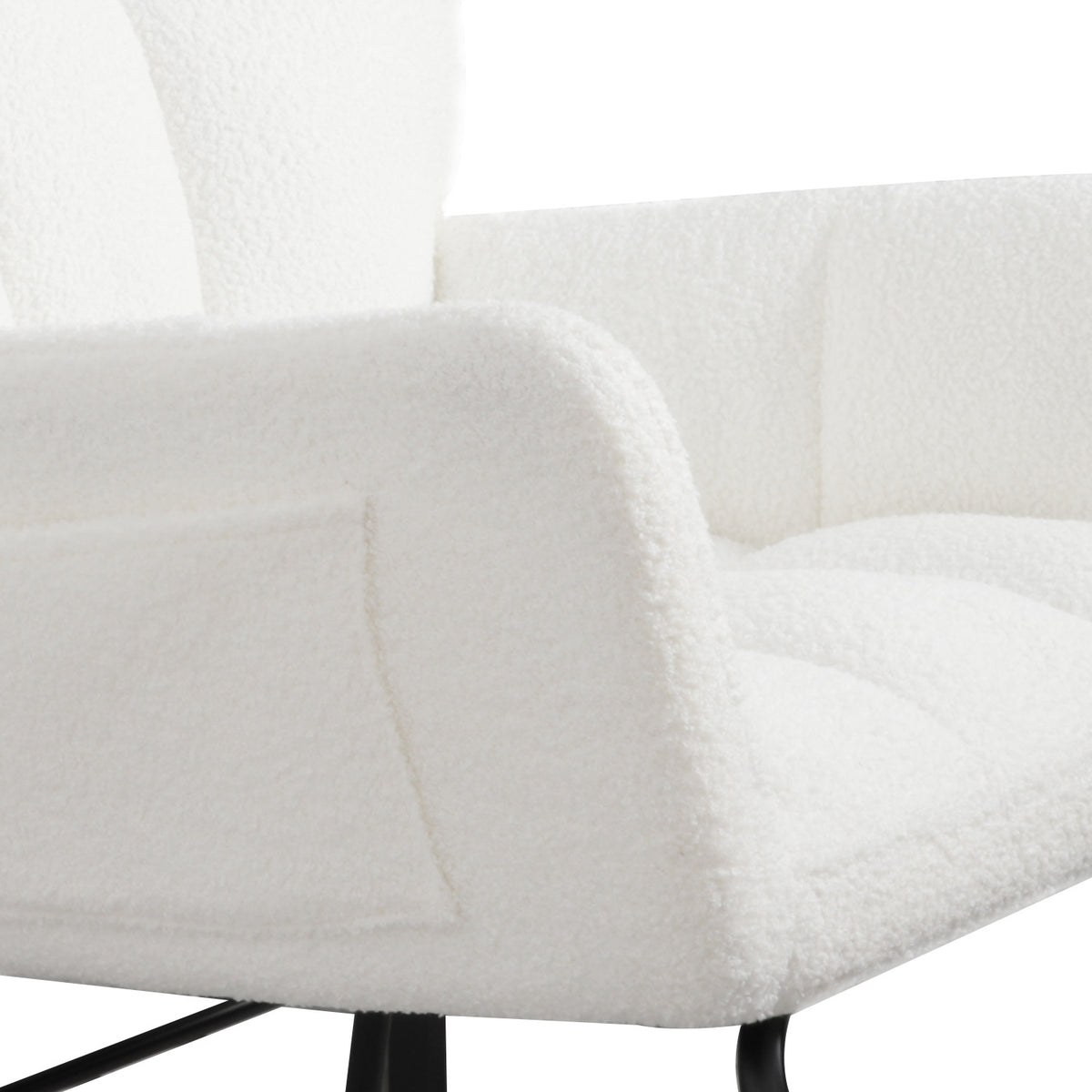 White Teddy Rocking Chair – High Back