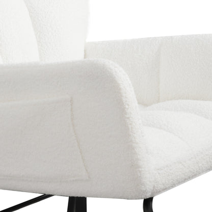 White Teddy Rocking Chair – High Back