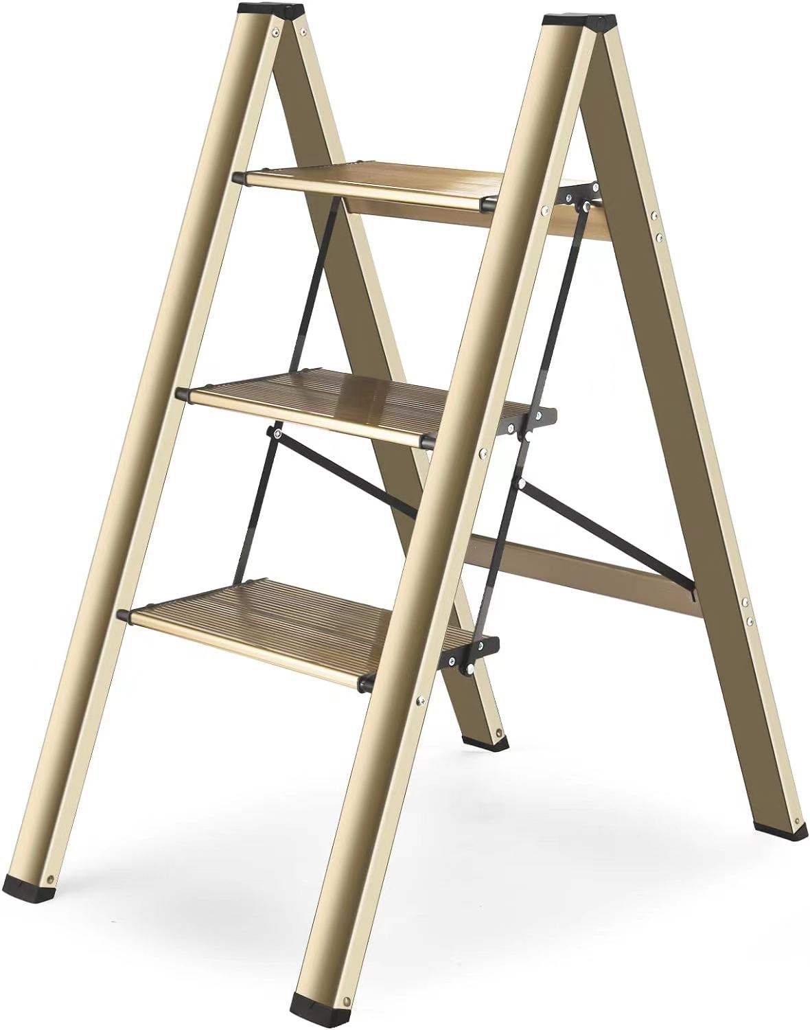 Aluminum Step Ladder – Black Pedal