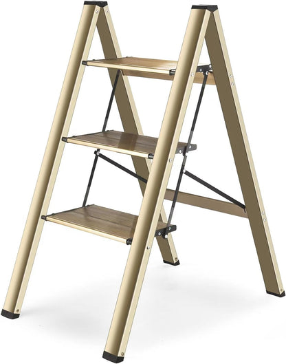 Aluminum Step Ladder – Black Pedal