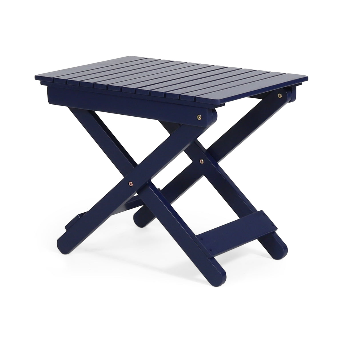 Outdoor Folding Dining Table Navy Blue Finish