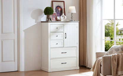 Farmhouse 5-Drawer Dresser White