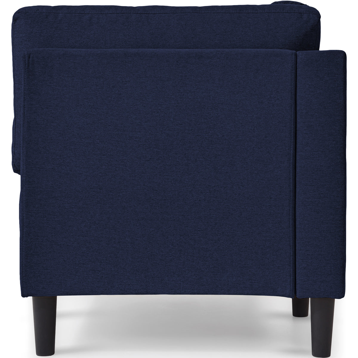 Mid-Century Linen Chaise Lounge – Blue