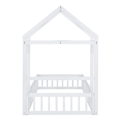 Wooden Twin Bed with Clothes Drying Rack Pink