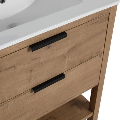 30-Inch Vanity with 2 Drawers White Finish