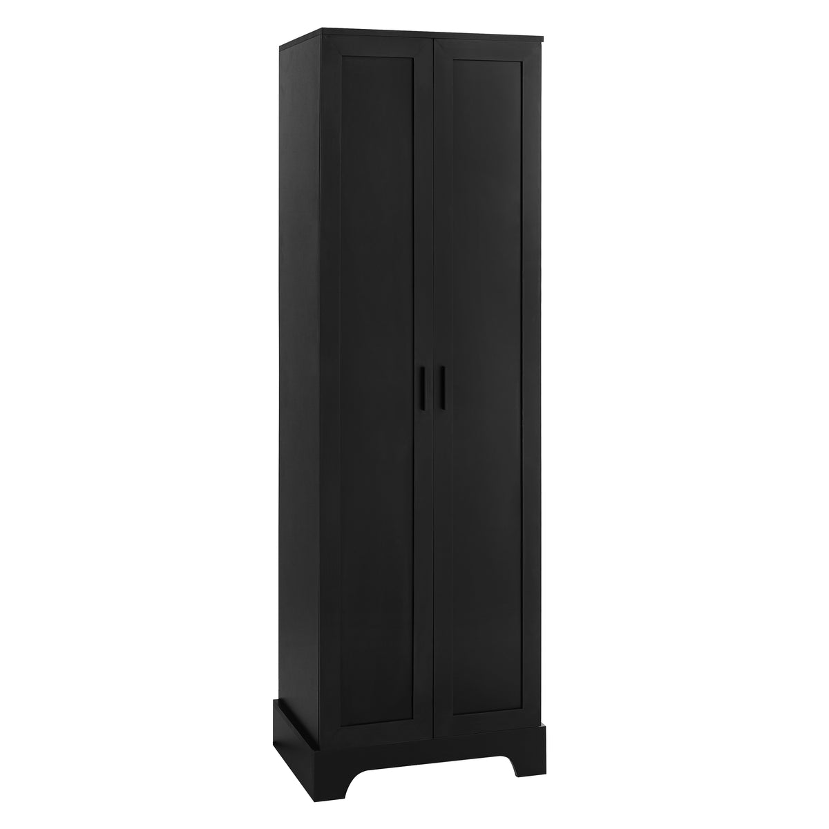 Black Storage Cabinet with Adjustable Shelf MDF Board