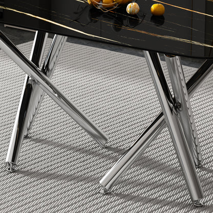 Large Minimalist Dining Table Gray