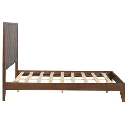 Mid-Century Platform Bed Walnut
