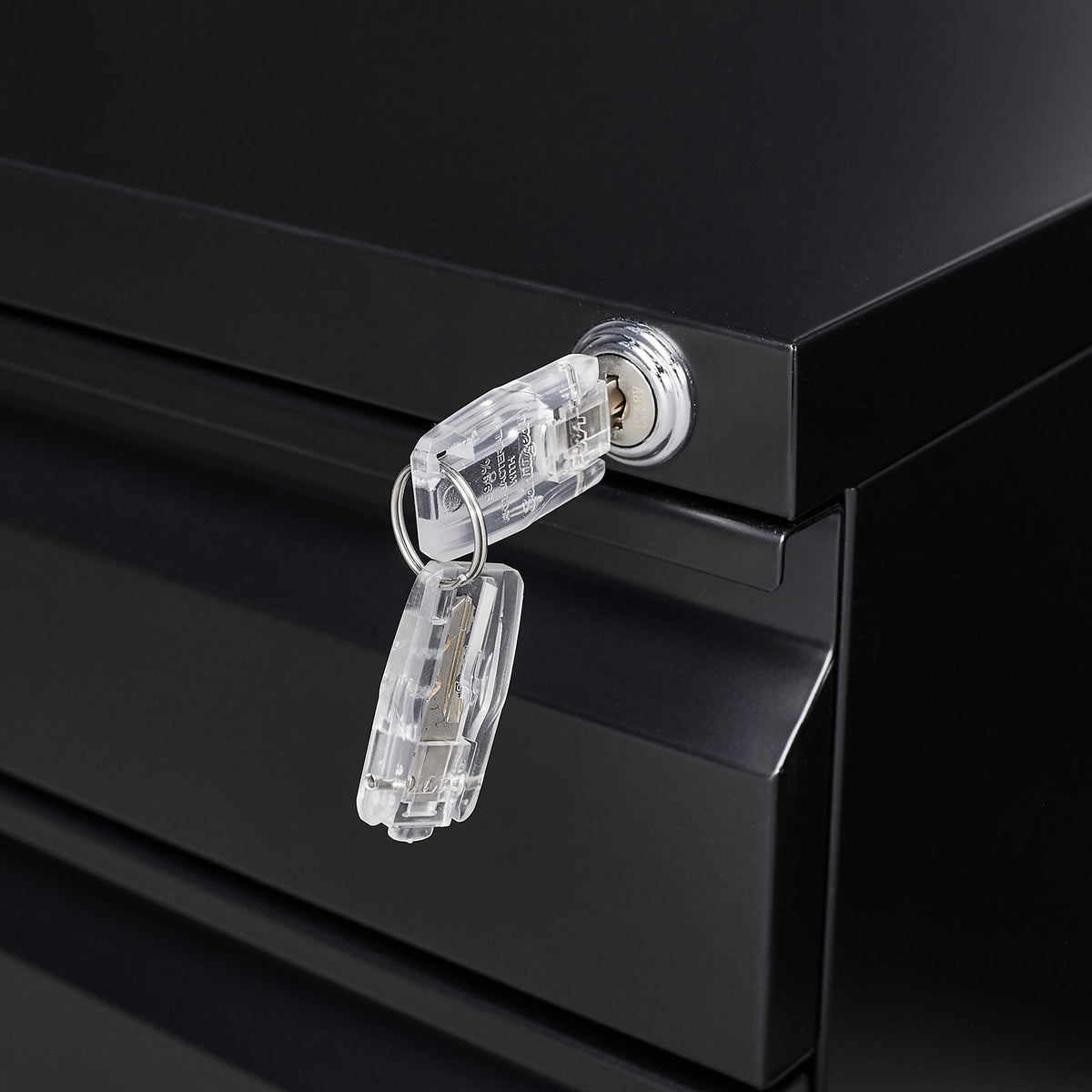 3-Drawer Metal Filing Cabinet with Lock