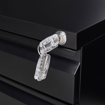 3-Drawer Metal Filing Cabinet with Lock
