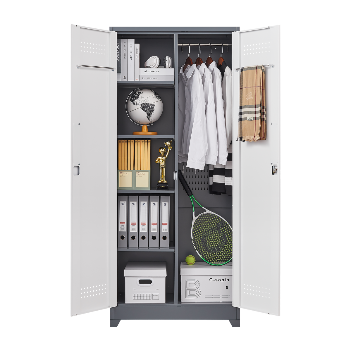 Industrial Metal Storage Cabinet with Lockable Doors