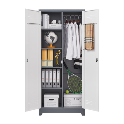 Industrial Metal Storage Cabinet with Lockable Doors
