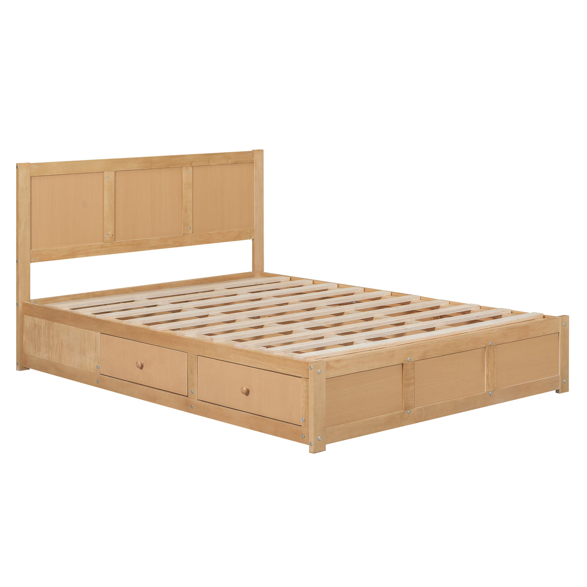 Full Wood Platform Bed