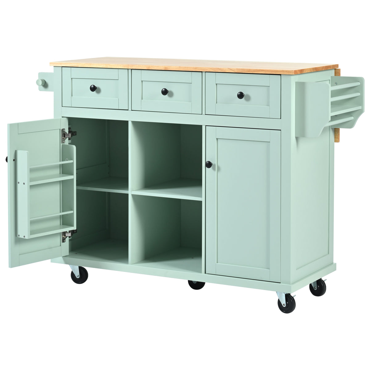 Kitchen Island Cart Mint Green