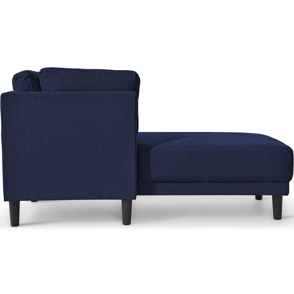Mid-Century Linen Chaise Lounge – Blue