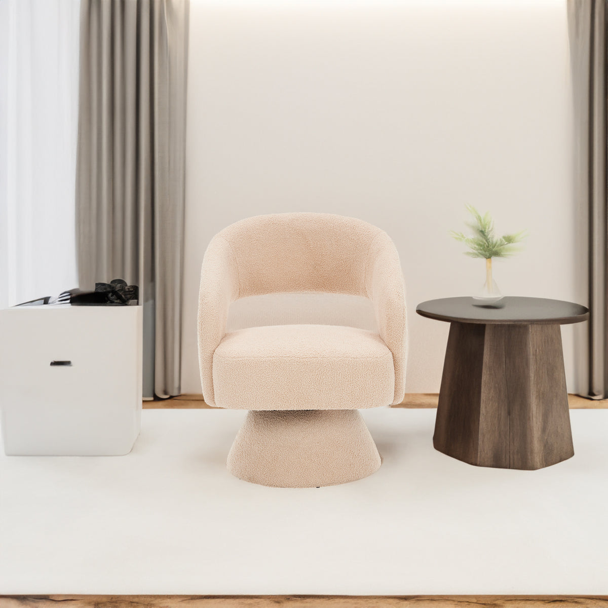 Swivel Accent Chair Nude