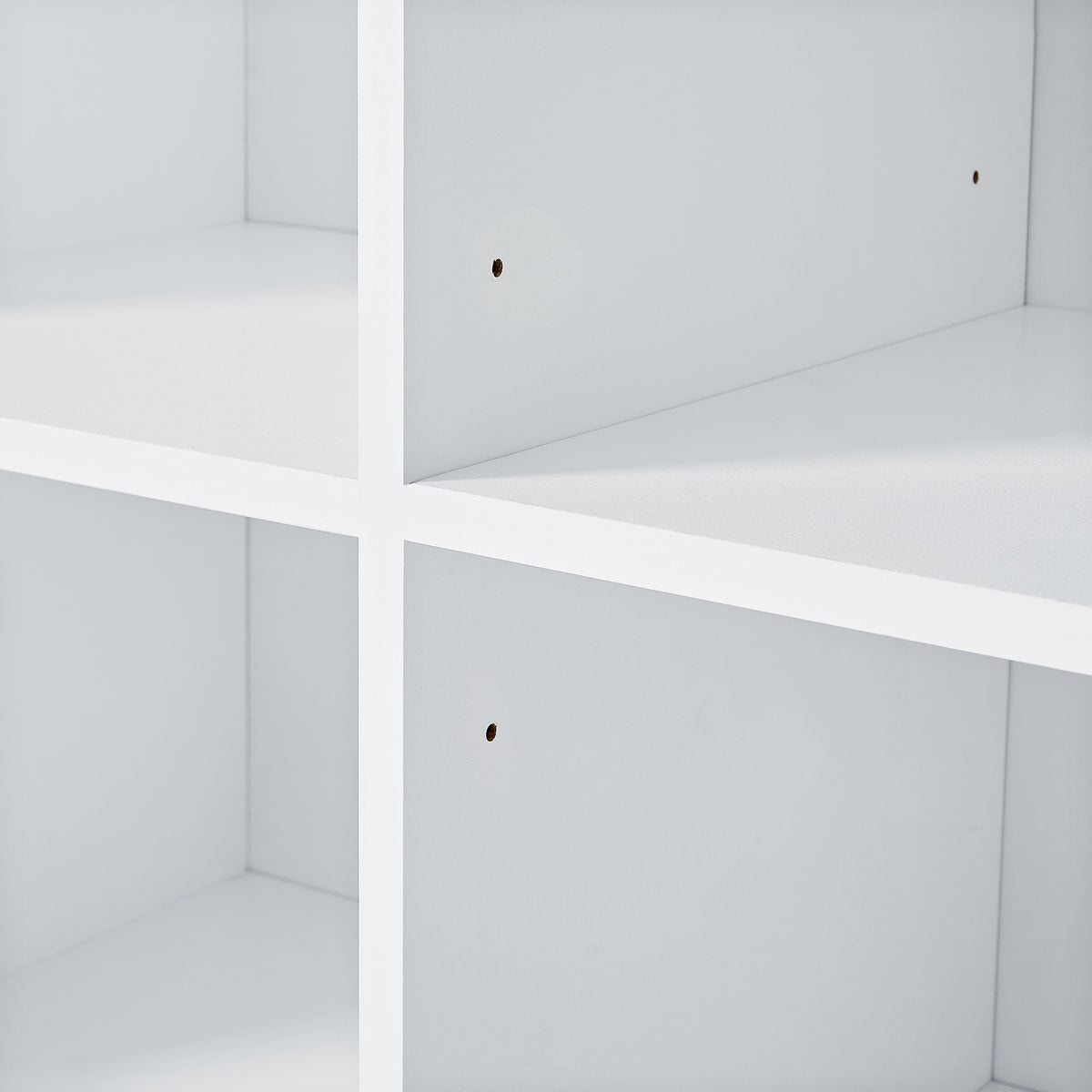 White Bathroom Storage Cabinet with Adjustable Doors