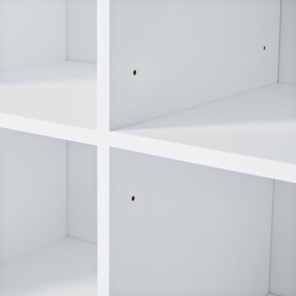White Bathroom Storage Cabinet with Adjustable Doors