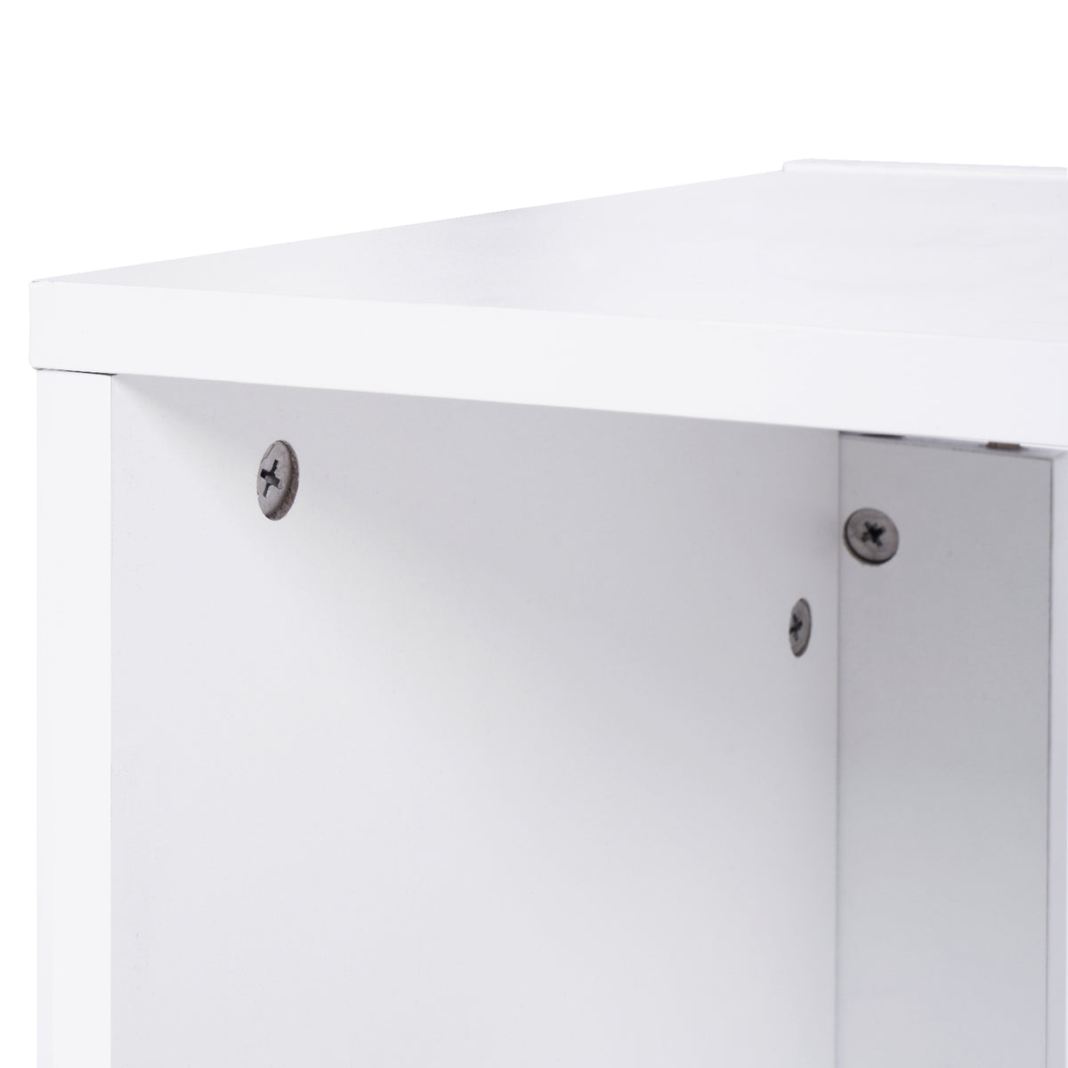 Modern LED TV Stand with Drawers – Gloss White