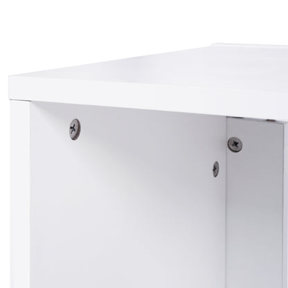 Modern LED TV Stand with Drawers – Gloss White