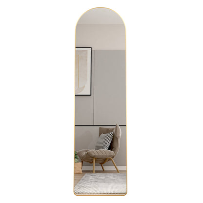 Full-Length Aluminum Alloy Wall Mirror Arched Frame