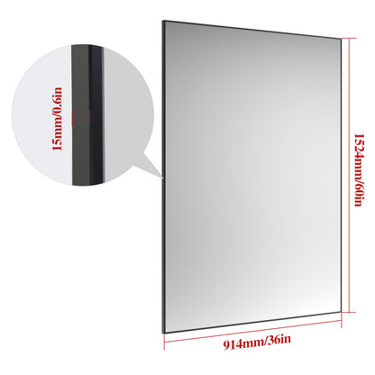 Oversized Black Frame Bathroom Mirror