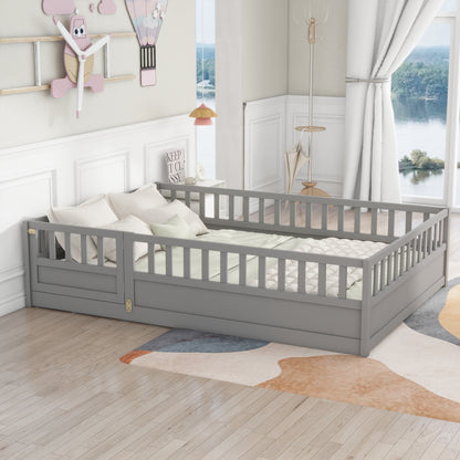 Montessori Floor Bed Gray