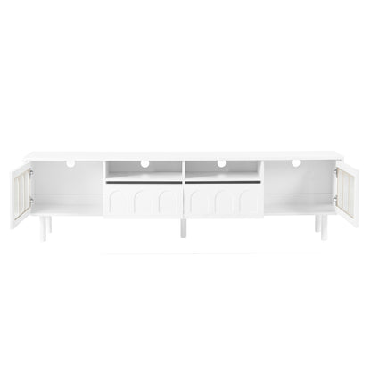 Cream Gloss LED TV Stand – 80”