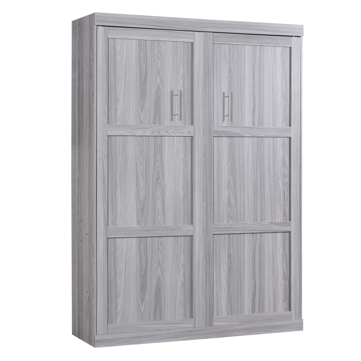 Full Murphy Bed Foldable Design Gray Finish