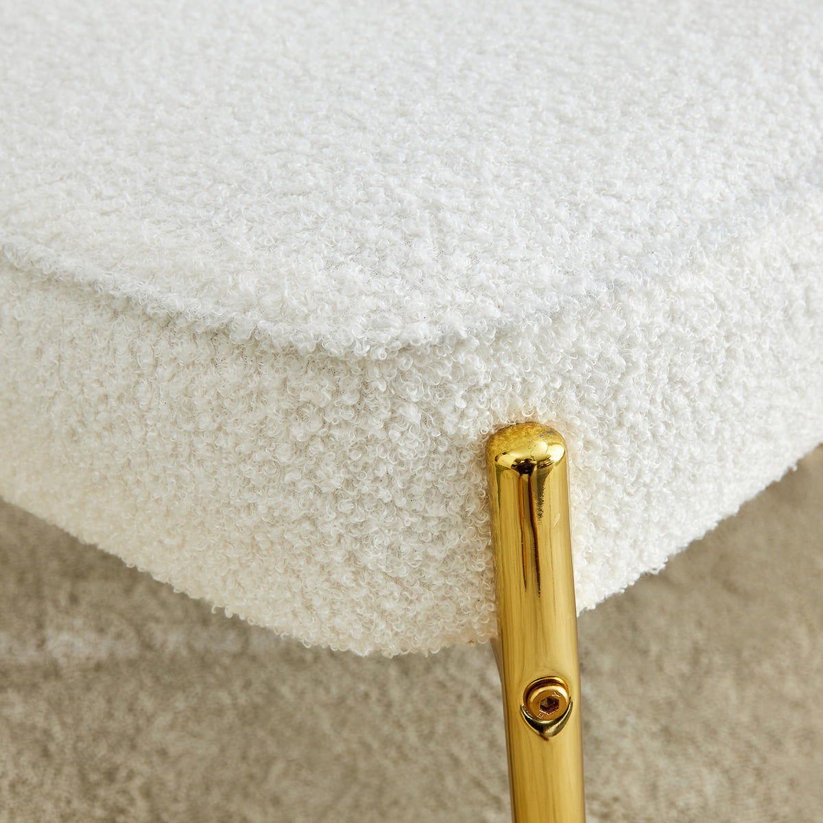Suede Rocking Lounge Chair – Beige