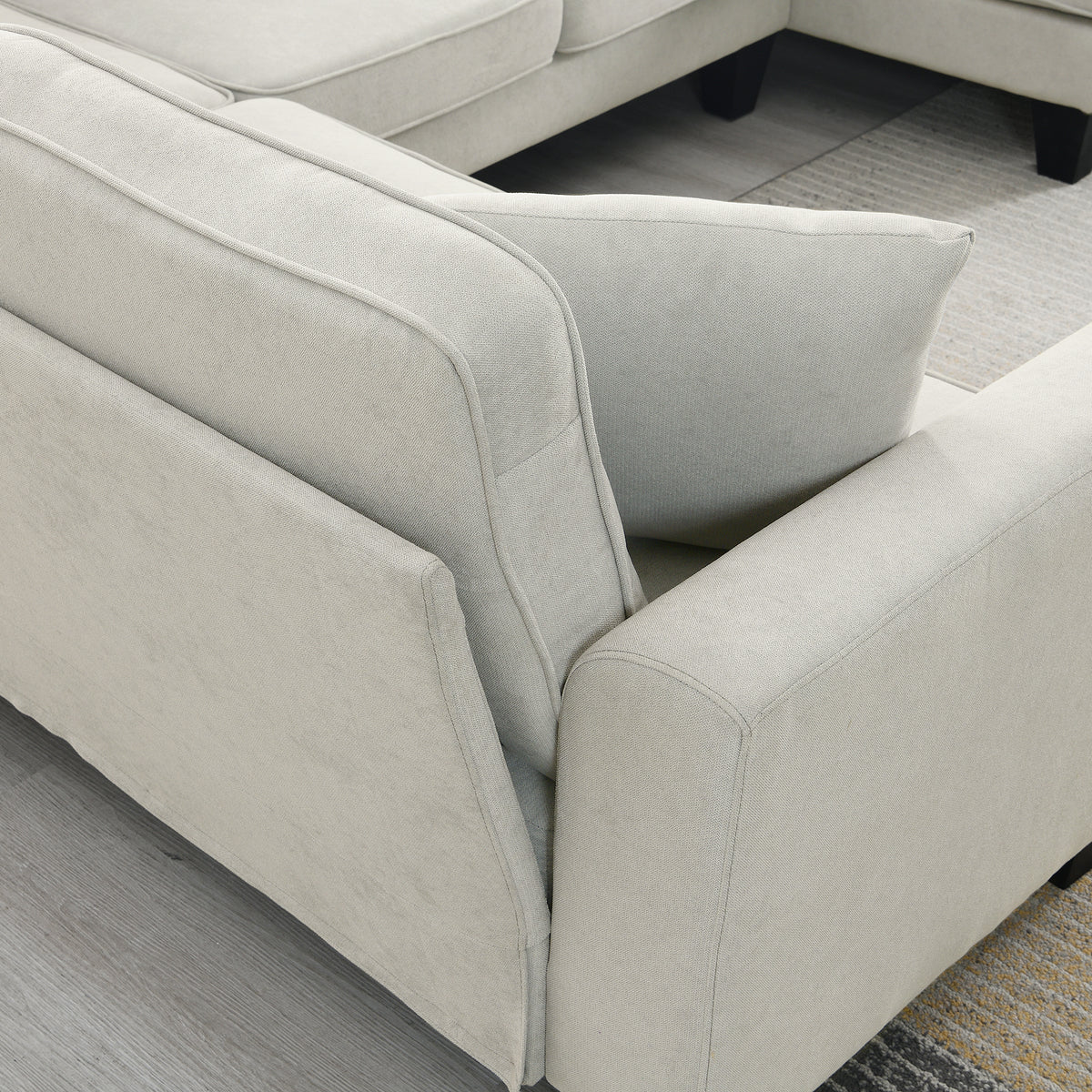 Modern Fabric Sectional Sofa – 7-Seater