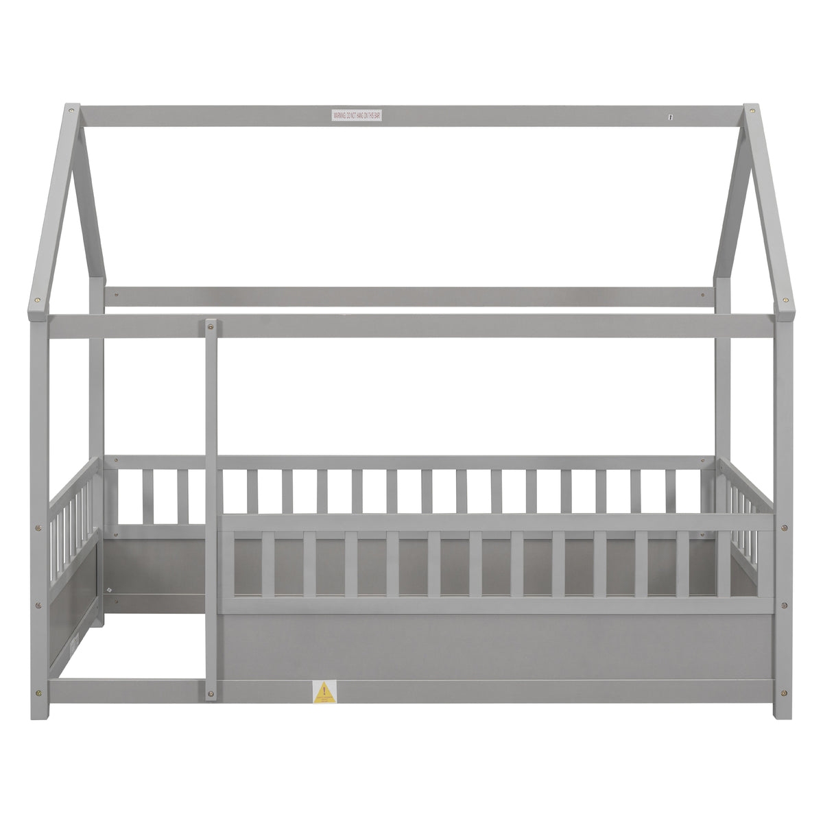 Twin Floor Bed Grey