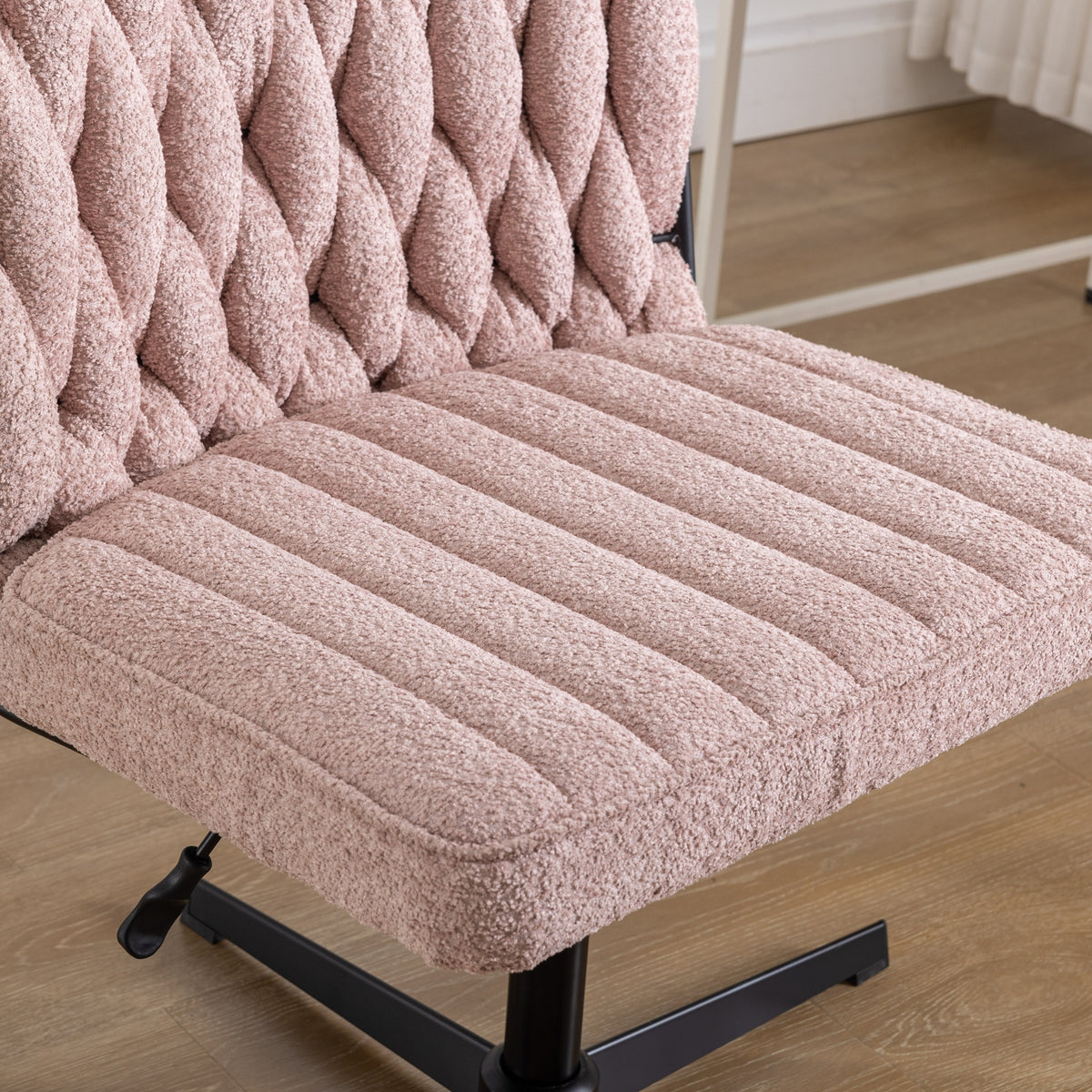 Armless Office Chair – Blush Pink