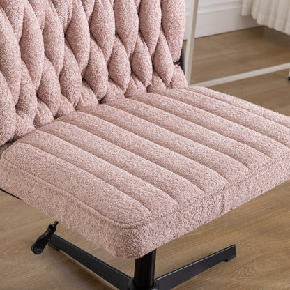 Armless Office Chair – Blush Pink