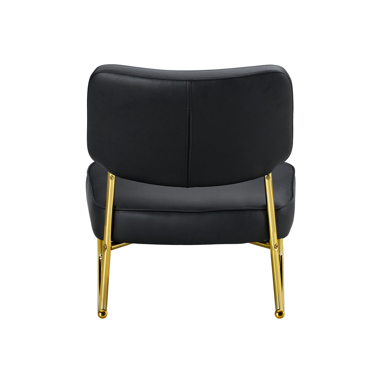 PU Leather Rocking Chair – Gold Metal Legs