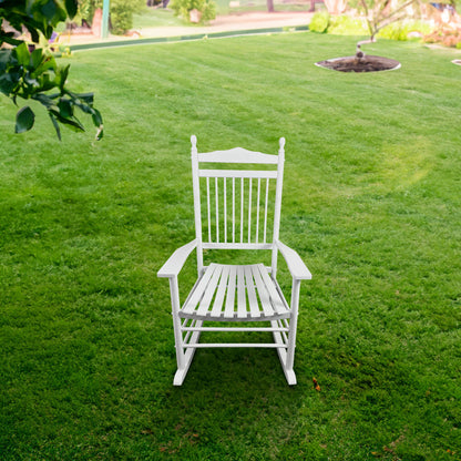 Classic White Porch Rocking Chair