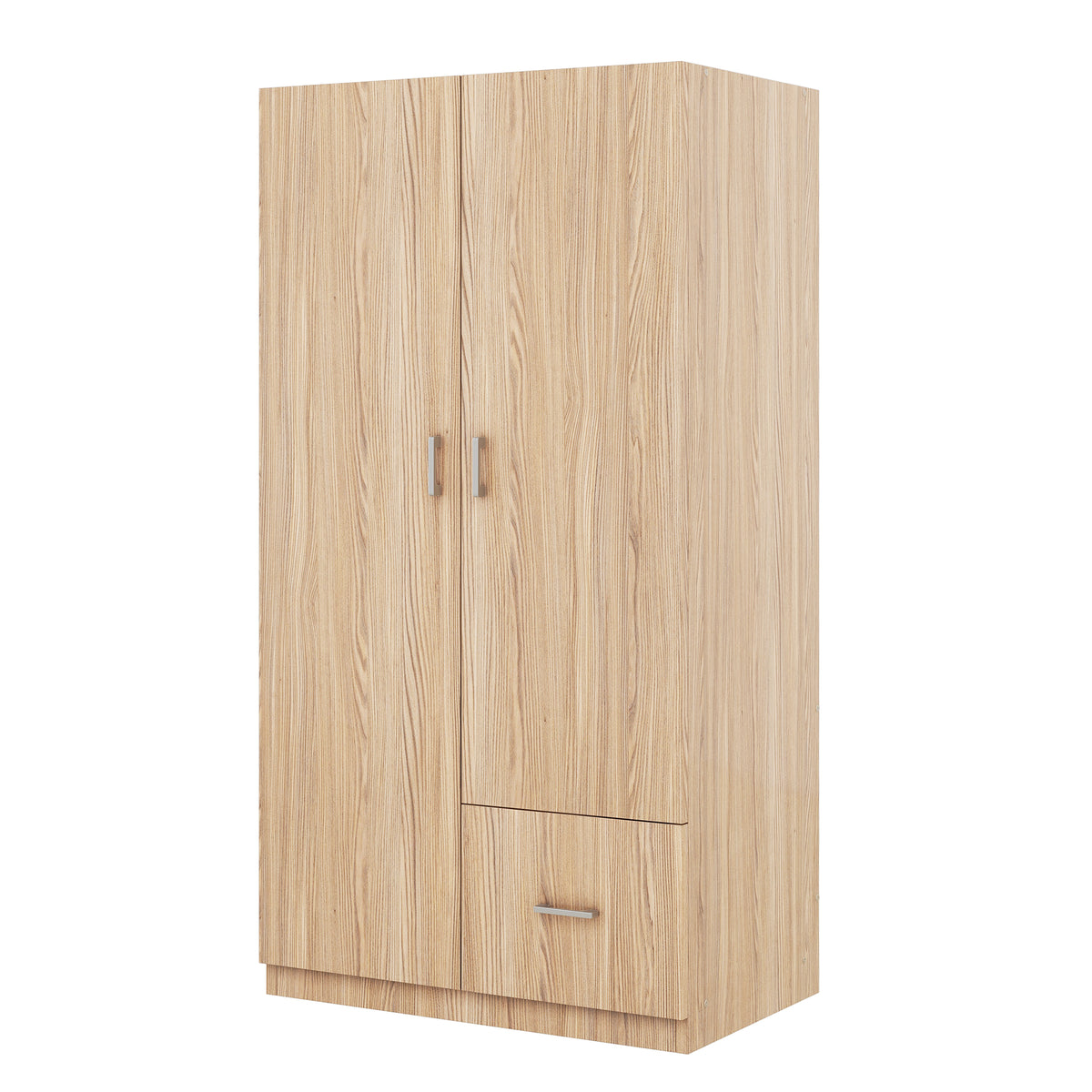 Wooden Double Wardrobe Natural Finish