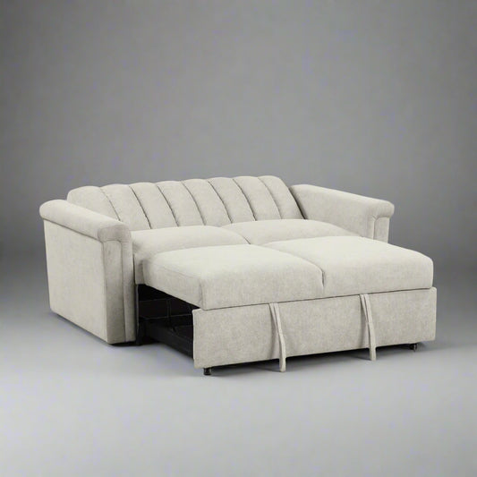 U-Style Convertible Loveseat Sofa Bed – Modern Sleeper with Storage